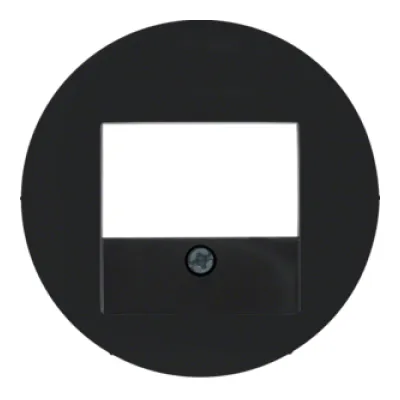 Berker Zentralplatte 10382045 | TAE-Abdeckung R.1/R.3/R.Classic | Kunststoff glänzend | Unterputz | IP20 | schwarz