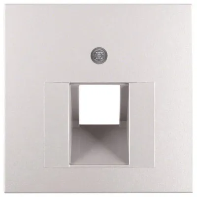 Berker Zentralplatte UAE/IAE 14071404 | Zentralstück für UAE-Steckdose 1-fach | 45° Schräge | Thermoplast | alu matt