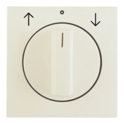 Berker Zentralstück mit Drehknopf 1080898200 | Jalousie-Drehschalter S.1/B.3/B.7 | Duroplast | cremeweiß glänzend