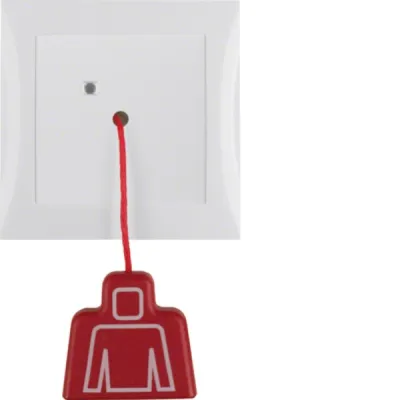 Berker Notruf-Zugtaster 52028989 | 24V DC | IP20 | 2m Zugschnur | Beruhigungslampe | UP | polarweiß glänzend