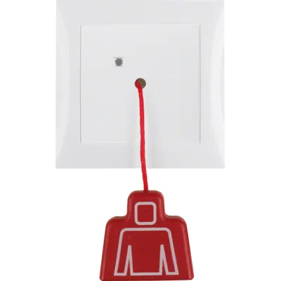 Berker Notruf-Zugtaster 52028989 | 24V DC | IP20 | 2m Zugschnur | Beruhigungslampe | UP | polarweiß glänzend