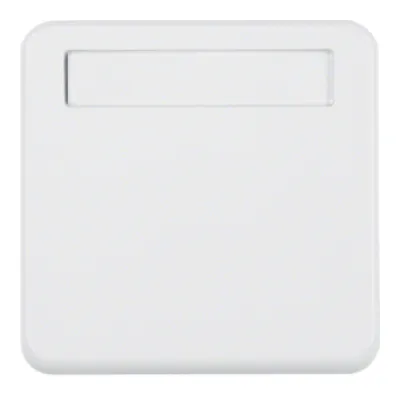 Berker Zwischenring 102259 | UP IP44 | Klappdeckel & Beschriftungsfeld | polarweiß glänzend | Kunststoff | 50x50 mm