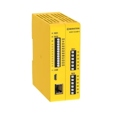 Bernstein Sicherheitsrelais SCR P-10-6R-4 | 10 Eingänge | 6A | 24V DC | Ethernet | UL | SIL 3