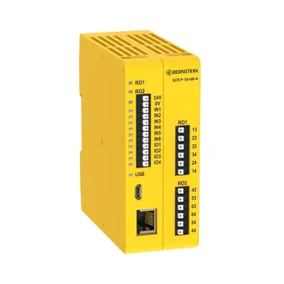 Bernstein Sicherheitsrelais SCR P-10-6R-4 | 10 Eingänge | 6A | 24V DC | Ethernet | UL | SIL 3