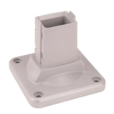 Bernstein Standfuß 1017300015 | Tragsystem CS-3000 neXt | Aluminium | RAL 9006 | 130x130x115 mm | weiß-aluminium