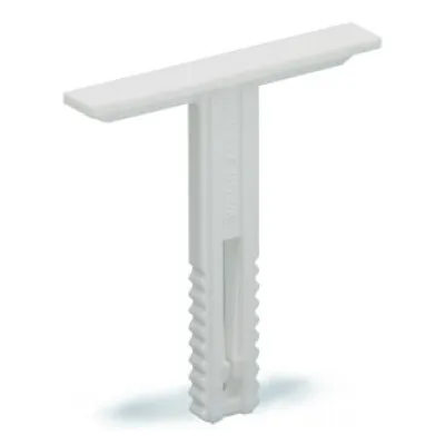 WAGO Gruppenschildträger 249-120 | höhenverstellbar | 42,2–58,2 mm | Beschriftungsfläche 6 mm | Kunststoff | weiß