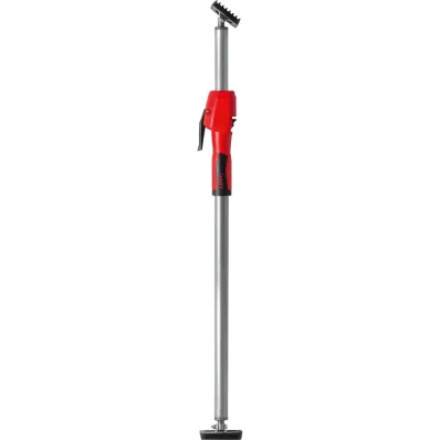 BESSEY Decken- und Montagestütze STE250 | Teleskopstange 2,5 m | 350 kg belastbar | Stahlrohr | Pumpgriff | silber/rot