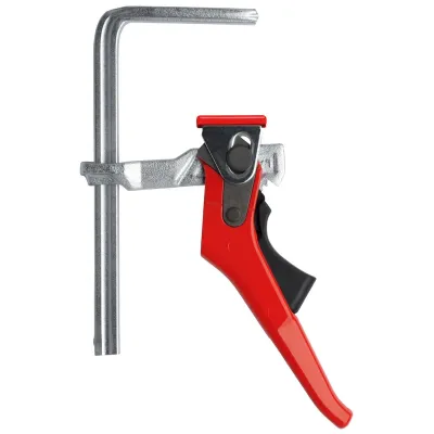 BESSEY Schraubzwinge Ganzstahl GTR16S6H | Tischzwinge für Führungsschienen 160 mm | Spannkraft 2.400 N | silber/rot