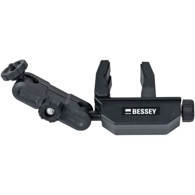 BESSEY Laserhalterung STE-LH | Multifunktions-Halterung 1/4"-Gewinde | 360° drehbar | werkzeuglos | für Laser, Kamera