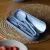 Bild: Koziol Besteckset KLIKK READY 7070716 | Reisebesteck mit Etui | Bio-Circular | spülmaschinengeeignet | Flower Blue