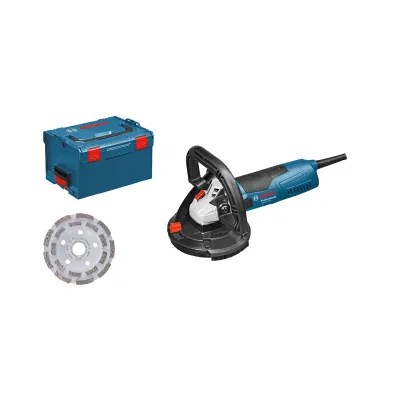 Bosch Betonschleifer GBR 15 CAG 0601776001 | 1500W | 125mm Scheibe | M14 | Click & Clean | L-BOXX | Blau