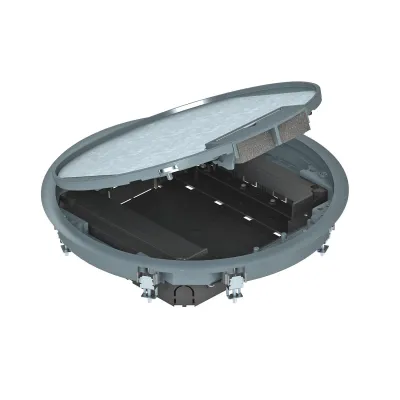 OBO Bettermann Geräteeinsatz GESR9 55U V 7011 | Unterflurkanal | rund | Kunststoff | 325 mm | eisengrau RAL7011