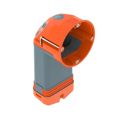 OBO Bettermann Hohlwanddose HE 74-L 2003828 | Elektronikdose luftdicht | Ø 68 mm x 77 mm | IP30 | orange/grau