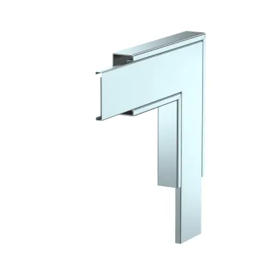 OBO Bettermann Flachwinkel PLM FA 0410 FS 7218062 | Brandschutzgewebe | 90° | 100x40mm | Stahl bandverzinkt | zink