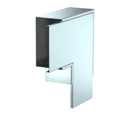 OBO BETTERMANN Flachwinkel PLM FA 1220 FS 7218070 | Brandschutzgewebe | 90° | 200x120mm | Stahl bandverzinkt | zink