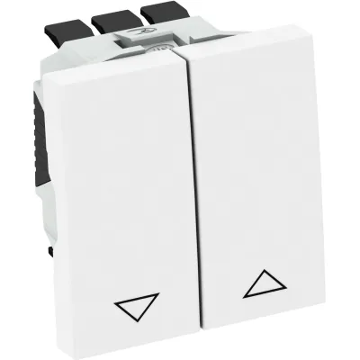 OBO BETTERMANN Rolladenschalter RS-BS RW1 6120950 | Jalousieschalter 1-polig | 10A 250V | IP20 | reinweiß RAL9010