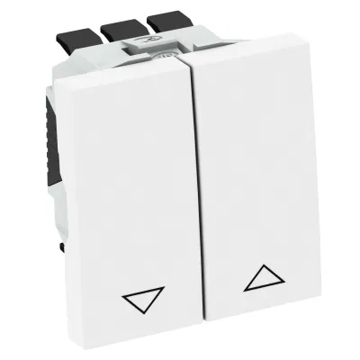 OBO BETTERMANN Rolladenschalter RS-BS RW1 6120950 | Jalousieschalter 1-polig | 10A 250V | IP20 | reinweiß RAL9010