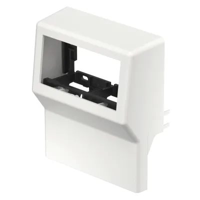 OBO Bettermann Geräteträger SL GT5070M45 | Sockelleistenkanal 70x20mm | 2-fach Modul 45 | Kunststoff | IP40 | RAL 9010