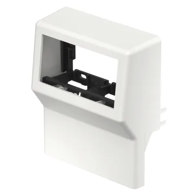 OBO Bettermann Geräteträger SL GT5070M45 | Sockelleistenkanal 70x20mm | 2-fach Modul 45 | Kunststoff | IP40 | RAL 9010