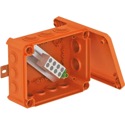 OBO Bettermann Kabelabzweigkasten T 160 ED 16-5 A | Funktionserhalt E30-E90 | IP66 | 16 mm² | 190x150x77 mm | orange