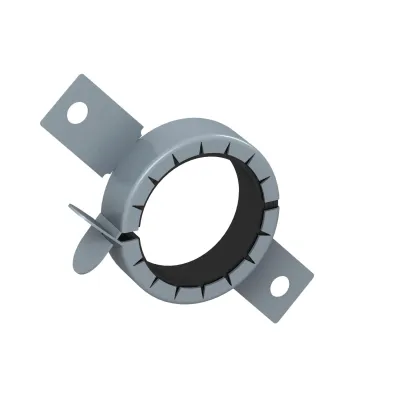 OBO BETTERMANN Rohrmanschette TCX-050 | Brandabschottung für brennbare Rohre 50–52 mm | rund | Stahlblechgehäuse grau