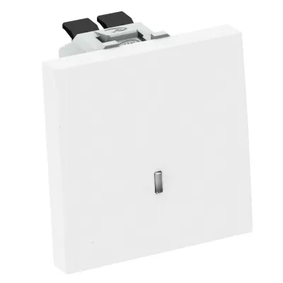 OBO BETTERMANN Wechselschalter WS-UKL RW1 | LED Kontrollleuchte | 1-polig | 10A 250V | IP20 | weiß