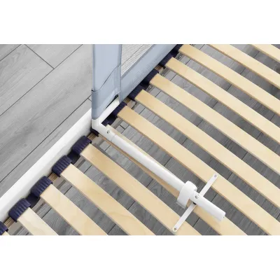 Reer Bettgitter Sleep'n Keep 45111 | Rausfallschutz Kinderbett 150 cm | extra hoch 50 cm | faltbar | blau