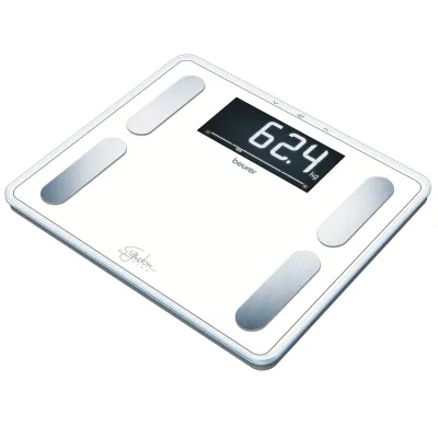 Beurer Diagnosewaage BF 410 Signature Line | Körperanalysewaage digital | 200 kg | BMI | Fett- & Wasseranalyse | weiß