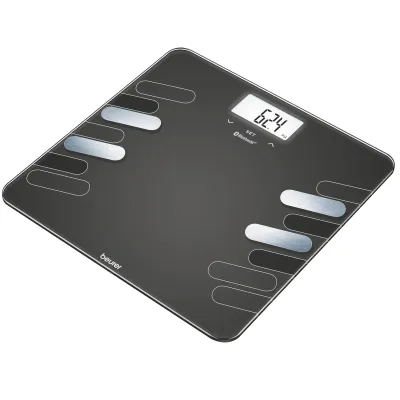 Beurer BF 600 Style | Diagnosewaage Körperfettwaage digital | Bluetooth App | bis 180 kg | schwarz