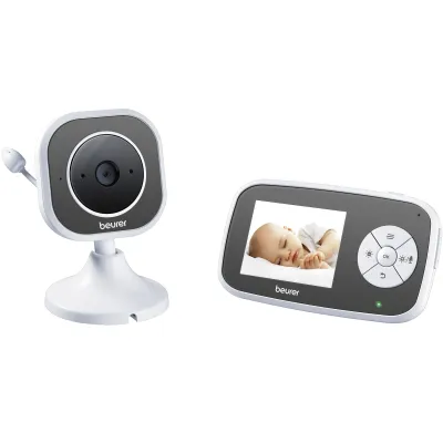 Beurer BY 110 Video-Babyphone | Kamera | 2,8" Farbdisplay | Nachtsicht | Gegensprechfunktion | weiß