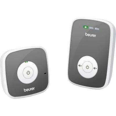 Beurer Babyphone BY 33 952.60 | Digital ECO+mode | strahlungsarm | 300 m Reichweite | 120 Kanäle | Akku/Netz | weiß