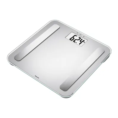 Beurer Personenwaage BF 183 | Digitale Diagnosewaage | Körperfettanalyse | BMI | 10 Nutzer | 180 kg | Silber