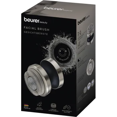 Beurer Gesichtsbürste FC 59 Dual | elektrische Gesichtsreinigungsbürste | 3 Aufsätze | wasserdicht | Akku