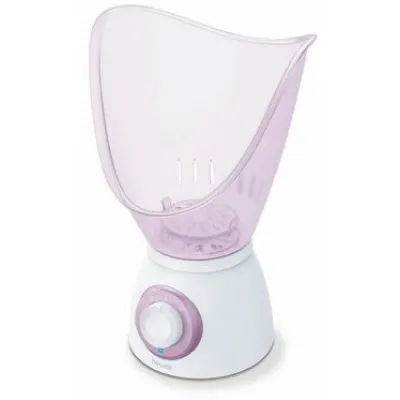Beurer Gesichtssauna FS 60 | Dampf-Inhalator 3in1 | 2 Leistungsstufen | Aromaanwendung | Porenöffner | 120W | Weiß/Rosa