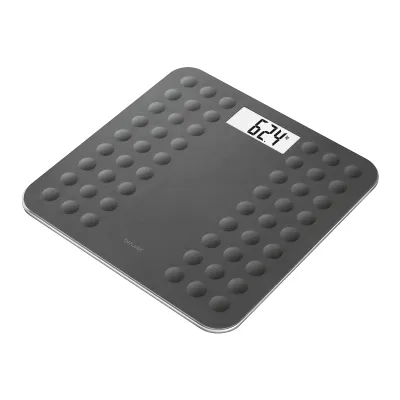 Beurer GS 300 digitale Personenwaage | Glas | 180 kg Tragkraft | rutschfest | 30x30 cm | Schwarz