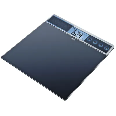 Beurer Personenwaage GS 39 | sprechend | Glas | 150 kg Tragkraft | 5 Sprachen | schwarz