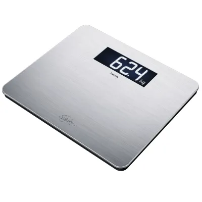 Beurer Personenwaage GS 405 73582 | Digitale Glaswaage XXL | Edelstahl, 200 kg, 8 mm Hartglas, schwarz