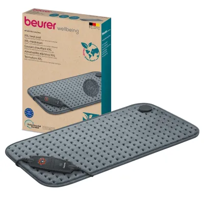 Beurer Heizkissen HK 123 XXL 20018 | elektrisches Heizkissen | 60x30 cm | 6 Stufen | Abschaltautomatik | waschbar | grau