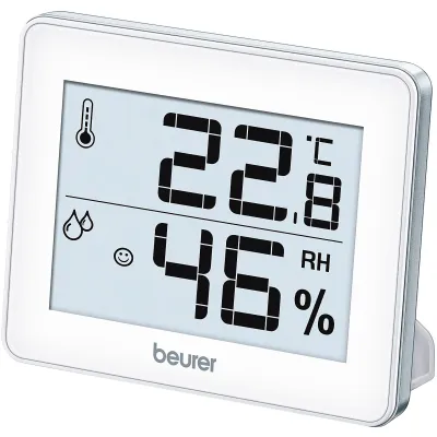 Beurer Thermo-Hygrometer HM 16 679.15 | Digitales Hygrometer & Thermometer | Temperatur- & Luftfeuchtigkeit | Weiß
