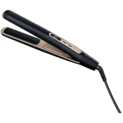 Beurer Haarglätter HS 100 Style Pro | Glätteisen Keramik | Ionenfunktion | 120–220 °C | schwarz/gold