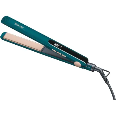 Beurer Haarglätter HS 50 Ocean | Keratin-Keramik Glätteisen | 120–220°C | LED | Abschaltautomatik | petrol/gold