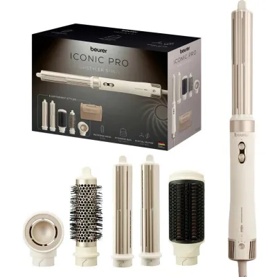 Beurer Haarstyler HT 100 Multistyler 5-in-1 | Ionen-Funktion | Keramik-Turmalin | 3 Heiz- & 3 Gebläsestufen | Beige