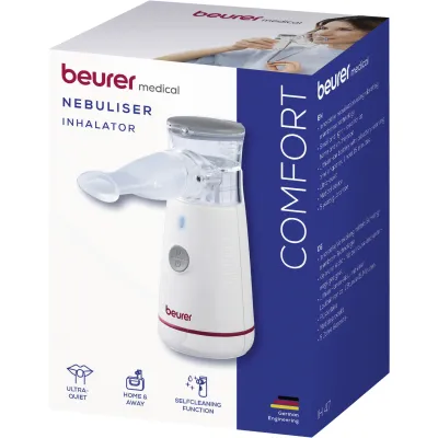 Beurer Inhalator IH 47 103.89 | Schwingmembran-Technologie | schnelle Inhalation bei Asthma, Erkältung | weiß