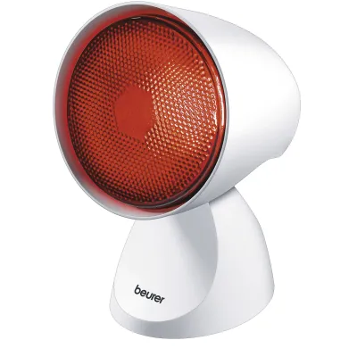 Beurer Infrarotlampe IL 21 | 150 Watt Rotlichtlampe | 5-fach verstellbarer Neigungswinkel | Standstrahler | Weiß