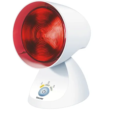 Beurer Infrarotlampe IL 35 | 150W | 3-stufiger Timer | 5 Neigungswinkel | LED-Anzeige | Pressglaskolben | Weiß