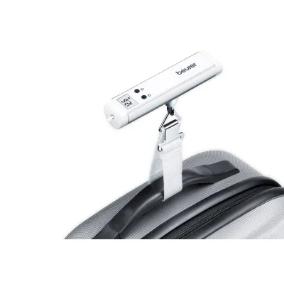 Beurer Kofferwaage LS 10 | digitale Gepäckwaage 50 kg | 50 g Teilung | mit Gurt 22,5 cm & Taschenlampe | weiß