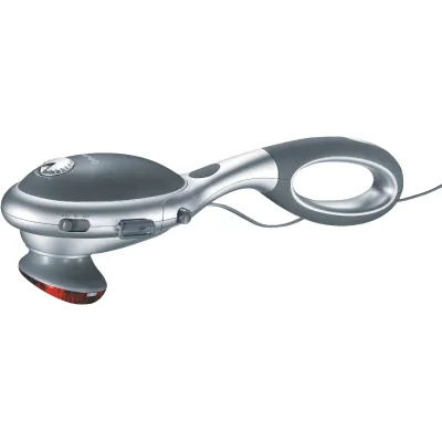 Beurer Infrarot-Massagegerät MG 70 | Klopfmassage | abnehmbarer Griff | stufenlos einstellbar | 2 Aufsätze | 22W | grau