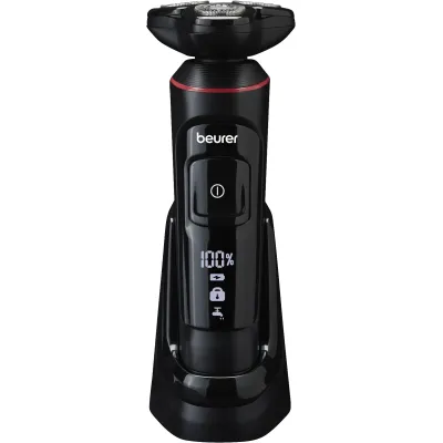 Beurer Rotationsrasierer MN8X | 360°-Flex-Rasierkopf | Präzisionstrimmer | IPX7 wasserdicht | Schnellladung | Schwarz