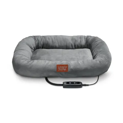 Beurer Wärmebett Kira PP 250 | Elektrisches Hundebett & Katzenbett | 58x50 cm | 2 Temperaturstufen | waschbar | Grau