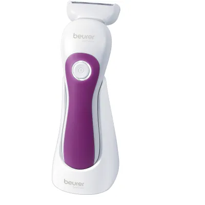 Beurer Damenrasierer HL 36 | Elektrischer Lady Shaver | Nass- & Trockenrasur | 4 Aufsätze | Akku | Weiß-Pink